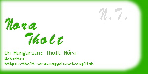 nora tholt business card